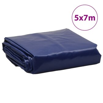 Dekzeil 650 g/m&sup2; 5x7 m blauw 8