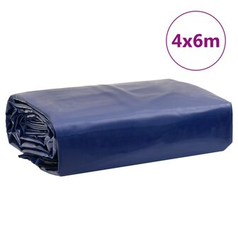 Dekzeil 650 g/m&sup2; 4x6 m blauw 9