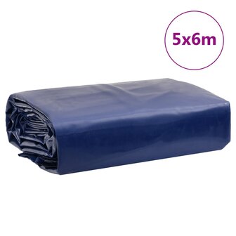 Dekzeil 650 g/m&sup2; 5x6 m blauw 9