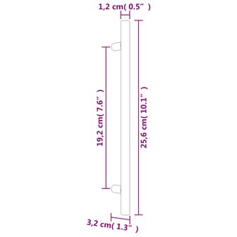 Handvatten 5 st 192 mm roestvrij staal zilverkleurig 8