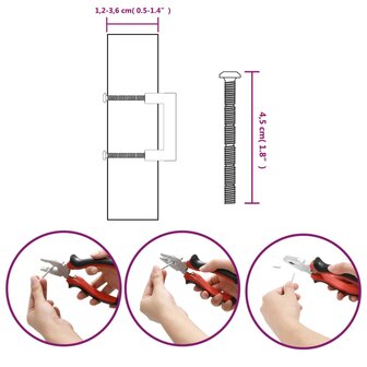 Handvatten 10 st 64 mm roestvrij staal zilverkleurig 9