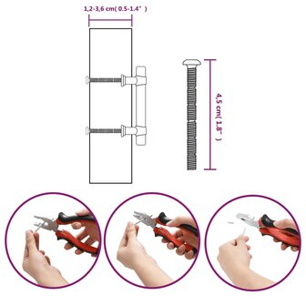 Handvatten 10 st 64 mm roestvrij staal bronskleurig 9