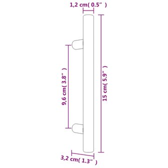 Handvatten 20 st 96 mm roestvrij staal zilverkleurig 8