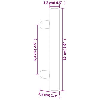 Handvatten 20 st 64 mm roestvrij staal bronskleurig 8