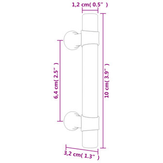 Handvatten 20 st 64 mm roestvrij staal bronskleurig 8