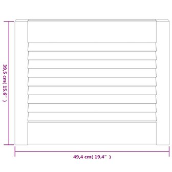 Kastdeuren met lamellen 2 st 39,5x49,4 cm grenenhout wit 6