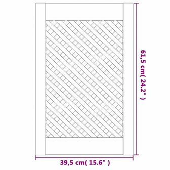 Kastdeuren met latwerk 2 st 39,5x61,5 cm massief grenenhout 6