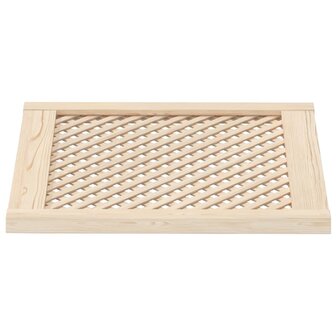 Kastdeuren met latwerk 2 st 59,5x61,5 cm massief grenenhout 4