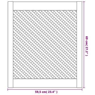 Kastdeuren met latwerk 2 st 59,5x69 cm massief grenenhout 6