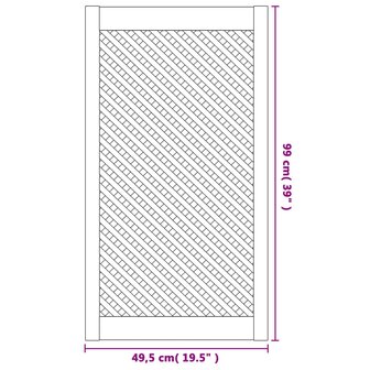 Kastdeuren met latwerk 2 st 49,5x99 cm massief grenenhout 6