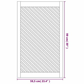 Kastdeuren met latwerk 2 st 59,5x99 cm massief grenenhout 6