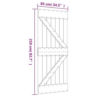 Deur NARVIK 85x210 cm massief grenenhout 9