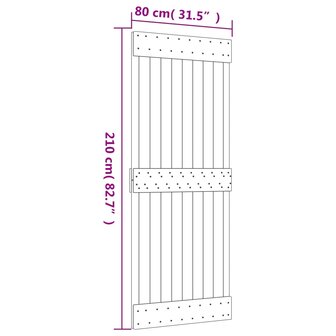 Deur NARVIK 80x210 cm massief grenenhout 9