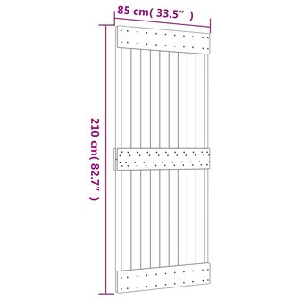 Deur NARVIK 85x210 cm massief grenenhout 9