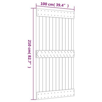 Deur NARVIK 100x210 cm massief grenenhout 9