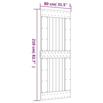 Deur NARVIK 80x210 cm massief grenenhout 9