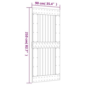 Deur NARVIK 90x210 cm massief grenenhout 9