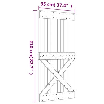 Deur NARVIK 95x210 cm massief grenenhout 9