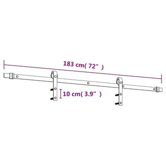 Schuifdeur met beslag 90x210 cm massief grenenhout 12