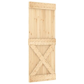 Schuifdeur met beslag 80x210 cm massief grenenhout 3