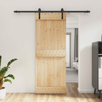 Schuifdeur met beslag 80x210 cm massief grenenhout 1