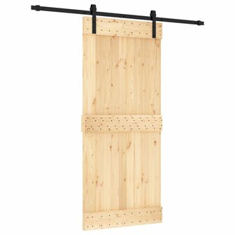 Schuifdeur met beslag 90x210 cm massief grenenhout 2