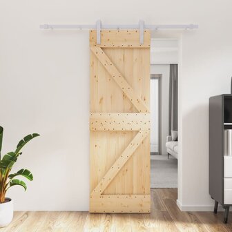 Schuifdeur met beslag 70x210 cm massief grenenhout 1