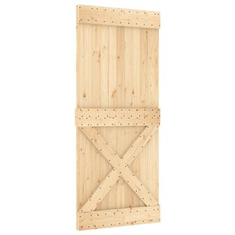 Schuifdeur met beslag 90x210 cm massief grenenhout 3