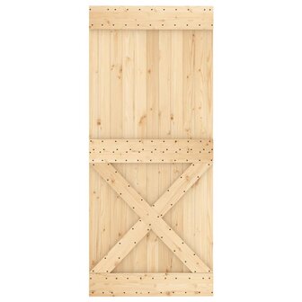 Schuifdeur met beslag 90x210 cm massief grenenhout 4