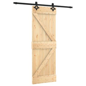 Schuifdeur met beslag 70x210 cm massief grenenhout 2