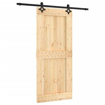 Schuifdeur met beslag 90x210 cm massief grenenhout 2