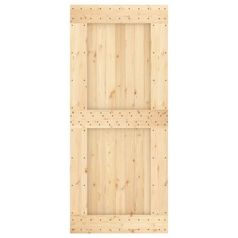 Schuifdeur met beslag 90x210 cm massief grenenhout 4