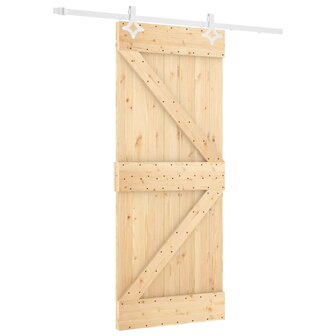 Schuifdeur met beslag 80x210 cm massief grenenhout 2