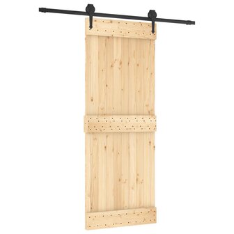 Schuifdeur met beslag 80x210 cm massief grenenhout 2