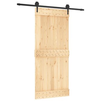 Schuifdeur met beslag 90x210 cm massief grenenhout 2