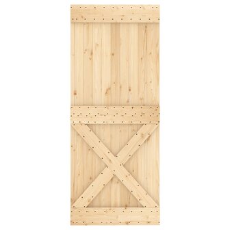 Schuifdeur met beslag 80x210 cm massief grenenhout 4