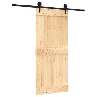 Schuifdeur met beslag 90x210 cm massief grenenhout 2