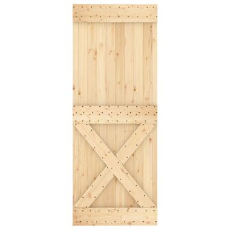 Schuifdeur met beslag 80x210 cm massief grenenhout 4