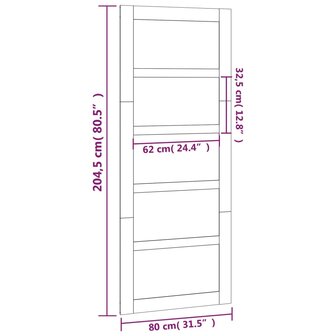 Schuifdeur 80x1,8x204,5 cm massief grenenhout 7