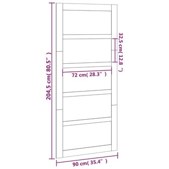 Schuifdeur 90x1,8x204,5 cm massief grenenhout 7