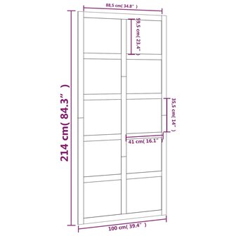 Schuifdeur 100x1,8x214 cm massief grenenhout 7