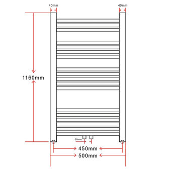 Radiator/handdoekenrek curve 500x1160 mm 9