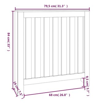 Radiatorombouw 79,5x19x84 cm massief grenenhout wit 8