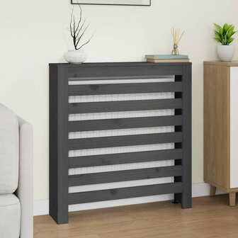 Radiatorombouw 79,5x19x84 cm massief grenenhout grijs 1