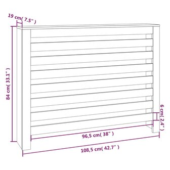 Radiatorombouw 108,5x19x84 cm massief grenenhout 8