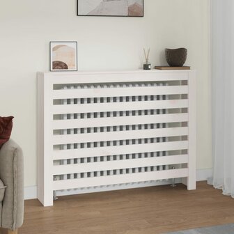 Radiatorombouw 108,5x19x84 cm massief grenenhout wit 1