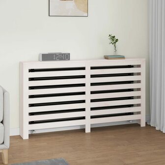 Radiatorombouw 153x19x84 cm massief grenenhout wit 1