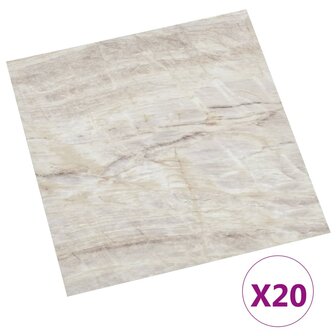 Vloerplanken 20 st zelfklevend 1,86 m&sup2; PVC beige 2