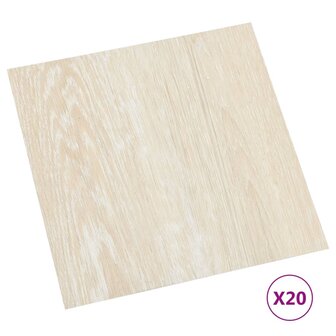 Vloerplanken 20 st zelfklevend 1,86 m&sup2; PVC beige 2