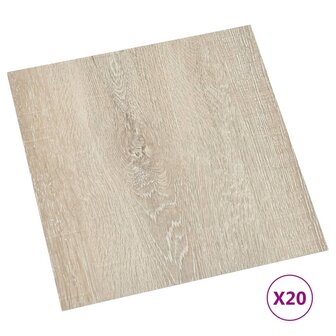 Vloerplanken 20 st zelfklevend 1,86 m&sup2; PVC beige 2